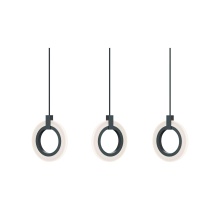 AFX Lighting, Inc. HLOP08LAJUDBKLNR3 - Halo 3 Light Linear Pendant,120V,54W,5 CCT,BK