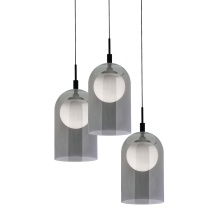 AFX Lighting, Inc. KRNP08L30D1BKRND3 - Kiran 3 Light Round Pendant,120V,45W,3000K,BK
