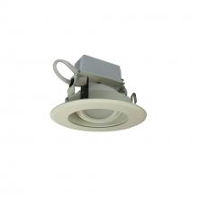 Nora NLCBC-46930XWWLE4 - 4" Cobalt Adjustable LED Retrofit, 1000lm / 12W, 3000K, White Reflector / White Flange,