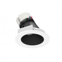 Nora NPR-4RSLA27XBMPW - 4" Pearl 120V LED Round Adjustable Slot Retrofit, 1050lm / 10W, 2700K, Black Reflector / Bright