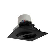 Nora NPR-4SG27XBB - 4" Pearl 120V LED Square Adjustable Gimbal Retrofit, 1050lm / 10W, 2700K, Black Finish