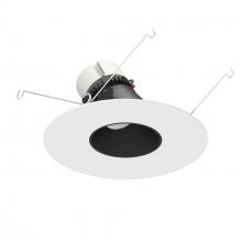 Nora NPR-56RSLA27XBMPW - 5"/6" Pearl 120V LED Round Adjustable Slot Retrofit, 1000lm / 10W, 2700K, Black Reflector /