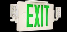 Westgate MFG C1 XTSL-CL-GW - SUPER SLIM LED EXIT SIGN WITH ADJUSTABLE LED HEADS - GREEN LETTERS 120/277 VOLTAGE