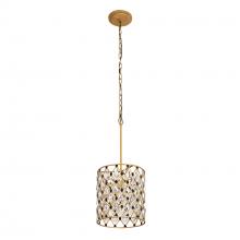 Varaluz 345P01FGMB - Windsor 1-Lt Crystal Pendant - French Gold/Matte Black
