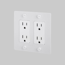 Buster and Punch NSK-144365 - 2G DUPLEX OUTLET / CROSS / WITH LOGO / WHITE