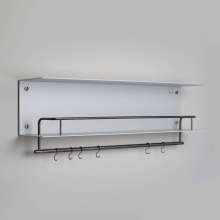Buster and Punch USI-214697 - KITCHEN SHELF / HANGER / STONE / WITH LOGO / GUN METAL