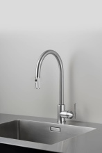 Buster and Punch NKT-073259 - KITCHEN FAUCET / PULL-OUT WITH DUAL SPRAY / LINEAR / STEEL