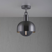 Buster and Punch NFC-863220 - FORKED CEILING / LINEAR / SHADE / GLOBE / SMOKED / MEDIUM / GUN METAL
