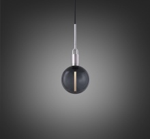 Buster and Punch NFP-853181 - FORKED PENDANT / LINEAR / GLOBE / SMOKED / MEDIUM / STEEL