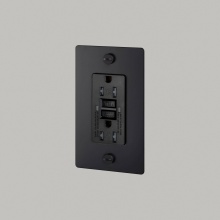 Buster and Punch NSC-023801 - 1G DUPLEX OUTLET / GFCI / CROSS / WITHOUT LOGO / BLACK