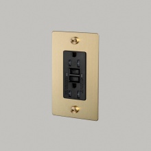 Buster and Punch NSC-053802 - 1G DUPLEX OUTLET / GFCI / CROSS / WITHOUT LOGO / BRASS