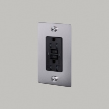 Buster and Punch NSC-073804 - 1G DUPLEX OUTLET / GFCI / CROSS / WITHOUT LOGO / STEEL