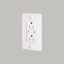 Buster and Punch NSK-143508 - 1G DUPLEX OUTLET / GFCI / CROSS / WITH LOGO / WHITE