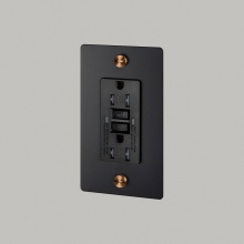 Buster and Punch NSK-134879 - 1G DUPLEX OUTLET / GFCI / CROSS / WITHOUT LOGO / BLACK / WARM SUNSET