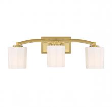 Savoy House 8-7710-3-322 - Whitney 3-Light Bathroom Vanity Light in Warm Brass