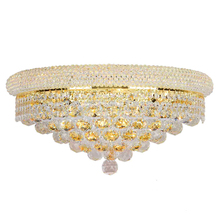 Worldwide Lighting Corp W23018G20 - Empire 4-Light Gold Finish and Clear Crystal Wall Sconce Light 20 in. W x 10 in. H Large