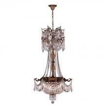 Worldwide Lighting Corp W83355B20-CL - Winchester 3-Light Antique Bronze Finish and Clear Crystal Chandelier 20 in. Dia x 34 in. H Medium