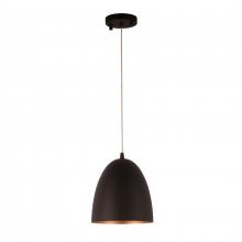 Worldwide Lighting Corp W83542MB8 - Monroe 6-Watt Matte Black Finish Integrated LEd Mini Pendant Light 3000K 8 in. Dia x 96 in. H