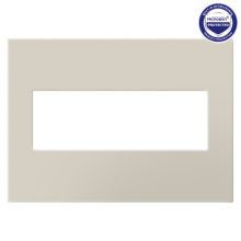 Legrand AWP3GOM - adorne Oatmeal Three-Gang Screwless Wall Plate with Microban