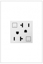 Legrand AGFTR2202W4 - adorne Tamper-Resistant 20A Duplex Self-Test GFCI Receptacles, White