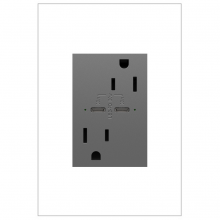 Legrand ARTRUSB15PD30M4 - adorne® 15A Tamper-Resistant Ultra-Fast Plus Power Delivery USB Type-C/C Outlet, Plus-Size