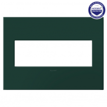 Legrand AWP3GEG - adorne Evergreen Three-Gang Screwless Wall Plate with Microban
