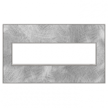 Legrand AWM4GSP4 - adorne Spiraled Stainless Four-Gang Screwless Wall Plate