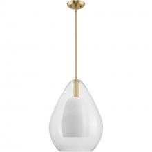 Progress P500439-191 - Carillon Collection One-Light Brushed Gold Large Contemporary Pendant