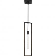 Progress P500444-31M - Boundary Collection One-Light Matte Black Roasted Chicory Modern Pendant