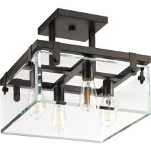 Progress P350090-020 - Glayse Collection 16-3/4" Semi-Flush/Convertible