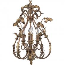 Progress P4106-02 - Four Light Gold Open Frame Foyer Hall Fixture