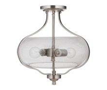 Craftmade 49952-BNK - Serene 2 Light Semi Flush in Brushed Polished Nickel