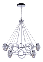Craftmade 59315-CH-LED - 15 Ring 2-Tier LED Chandelier
