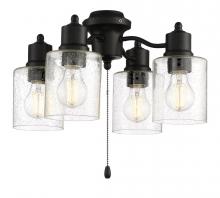 Craftmade LK403107-FB-LED - 4 Light with Clear Seeded Glass w/4x7w LED