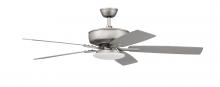 Craftmade P112BN5-52BNGW - 52" Ceiling Fan w/Blades, White Low Profile LED Light Kit