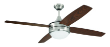 Craftmade PHZ52BNK4 - 52" Ceiling Fan w/ 4 Blades, LED Light Kit & Wall Control