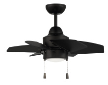 Craftmade PPT24FB6 - 24" Ceiling Fan w/Blades, LED Light Kit, Damp Rated