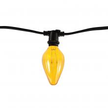 Bulbrite 810150 - 14' STRING LIGHT 10 SOCKETS KIT BLACK W/15W FIESTA AMBER E12 LAMPS
