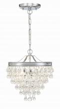Crystorama 130-CH - Calypso 13'' Crystal Teardrop Polished Chrome Chandelier