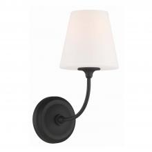 Crystorama 2441-OP-BF - Libby Langdon Sylvan 6'' Black Forged Sconce