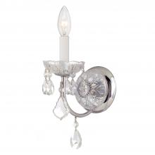 Crystorama 3221-CH-CL-MWP - Imperial 4.75'' Hand Cut Crystal Polished Chrome Sconce