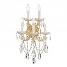 Crystorama 4425-GD-CL-MWP - Maria Theresa 13.5'' Hand Cut Crystal Gold Sconce