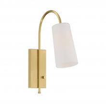 Crystorama ALX-4501-AG - Alexa 5'' Aged Brass Task Sconce