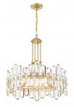 Crystorama BOL-8888-AG - Bolton 24.75'' Aged Brass Chandelier