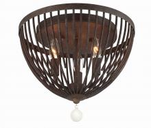 Crystorama DUV-620-FB - Duval 14'' Forged Bronze Flush Mount