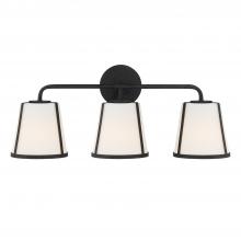 Crystorama FUL-913-BK - Fulton 23.25'' Black Bathroom Vanity