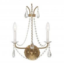 Crystorama KAR-90902-AG-CL-MWP - Karrington 12.5'' Aged Brass Sconce