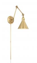 Crystorama MOR-8801-AG - Morgan 7'' Aged Brass Task Sconce