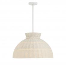 Crystorama RES-10524-MT - Reese 22'' Matte White Pendant