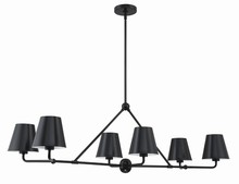 Crystorama XAV-B9306-MK - Xavier 46'' Matte Black Linear Chandelier
